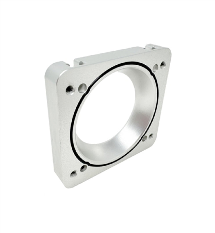TQS Throttle Body Adapters - Torque Solution 06-21 Subaru STI / 08-14 Subaru WRX Big Bore 76mm Throttle Body Adapter - Silver