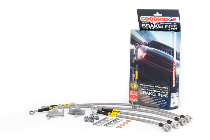 GR G-Stop Brake Line Kits - Goodridge 09-14 Honda Fit (Non-EV Models) Stainless Steel Brake Line Kit