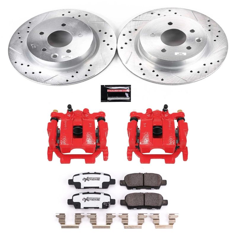 PSB Z26 Street Kit w/Cals - Power Stop 2018 Nissan Maxima Rear Z26 Street Warrior Brake Kit w/Calipers