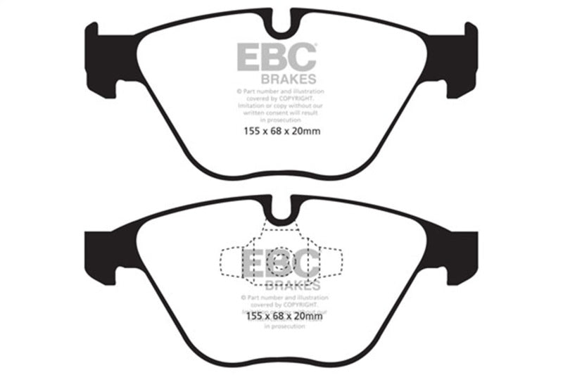 EBC Redstuff Brake Pad Sets - EBC 13+ BMW X1 2.0 Turbo (28i) Redstuff Front Brake Pads