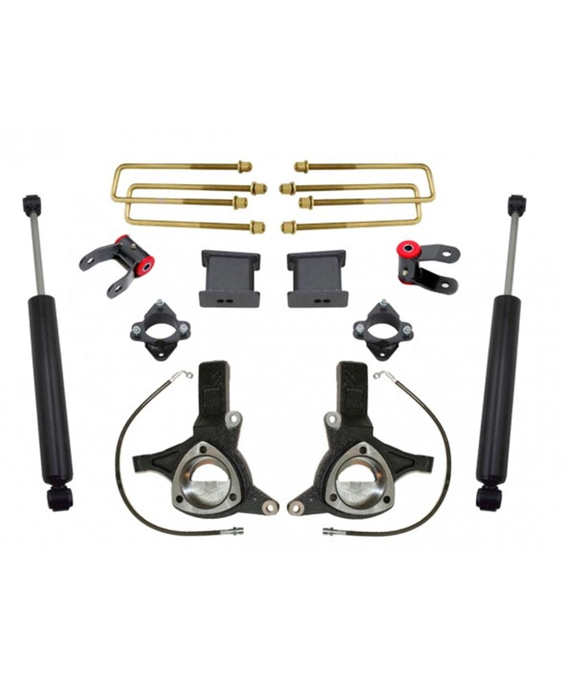 MXT Lift Spindles - MaxTrac 07-16 GM C1500 2WD w/Cast Steel Susp. 7.5in/4in MaxPro Spindle Lift Kit w/MaxTrac Shocks