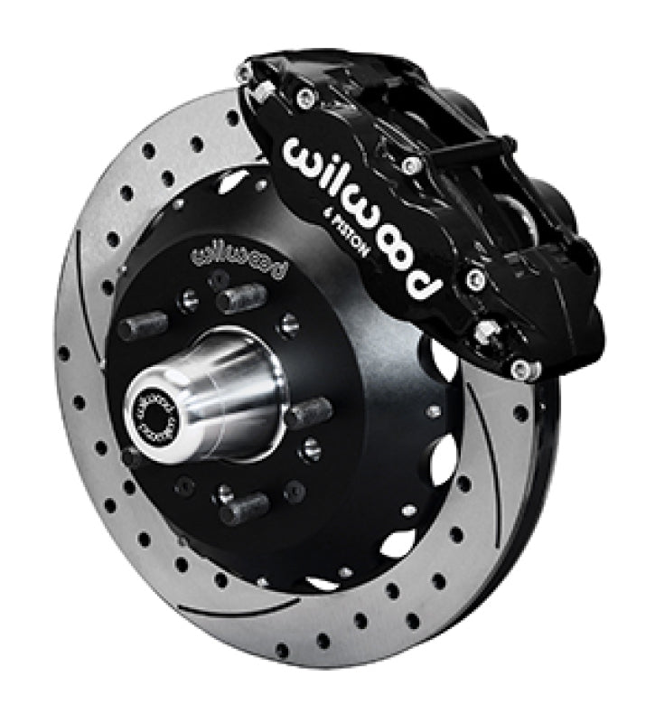 WIL Superlite Brake Kit - Wilwood 65-68 Chevrolet Impala W/ Drum Spindle FNSL6R - 12.88 inch Venter GT Rotor Drilled