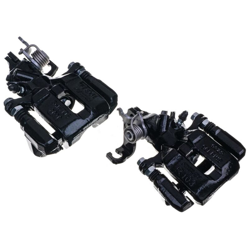 PSB Black Calipers - Power Stop 04-08 Acura TSX Rear Black Caliper - Pair w/Bracket