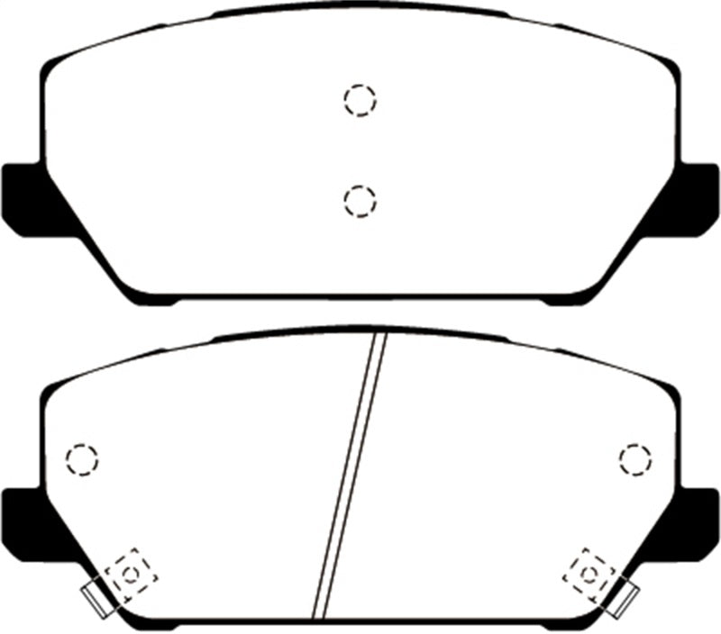 EBC Yellowstuff Brake Pad Sets - EBC 2019+ Hyundai Veloster N (2nd Gen) 2.0L Turbo Yellowstuff Front Brake Pads