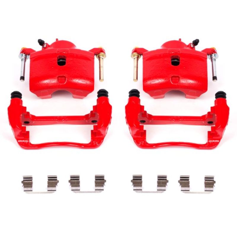 PSB Red Calipers - Power Stop 13-15 Acura ILX Front Red Calipers w/Brackets - Pair