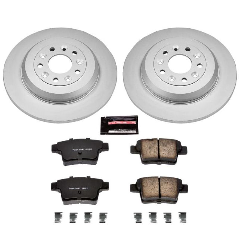 PSB Z17 Evolution Coated Kit - Power Stop 05-07 Ford Five Hundred Rear Z17 Evolution Geomet Coated Brake Kit