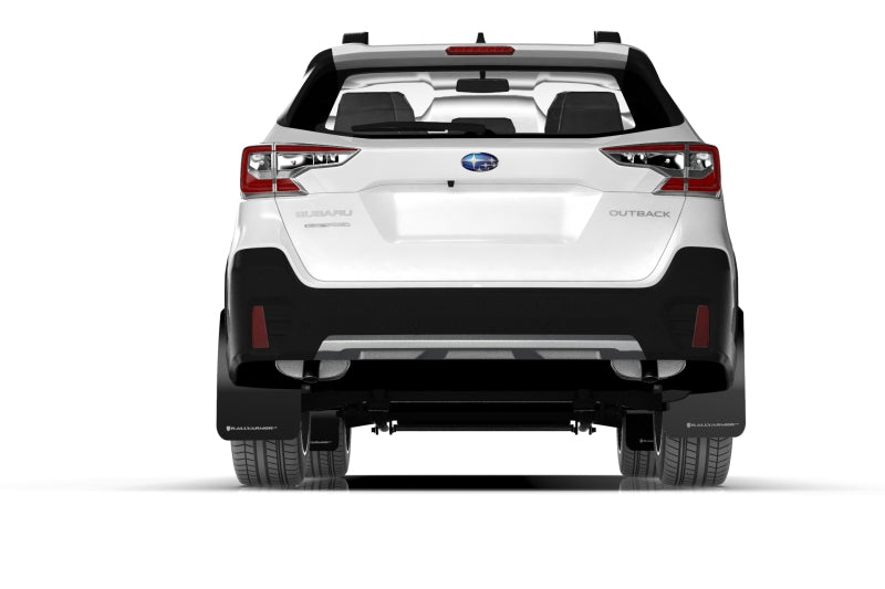 RAL UR Blk Flap/Grey Logo - Rally Armor 20-25 Subaru Outback Black UR Mud Flap w/Grey Logo