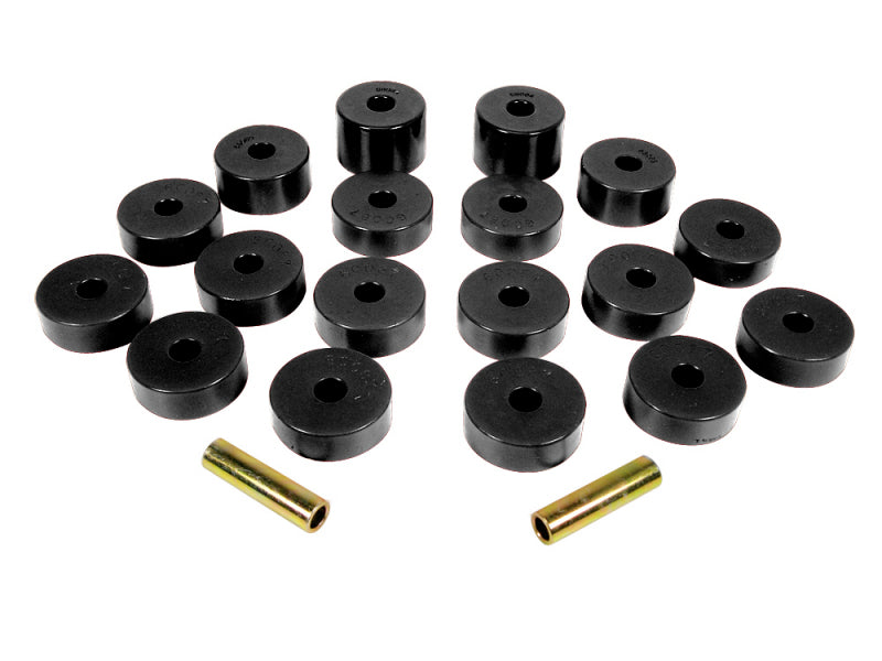 PRO Body/Subframe Bush - Blk - Prothane 74-75 Jeep CJ5 Body Mounts - Black