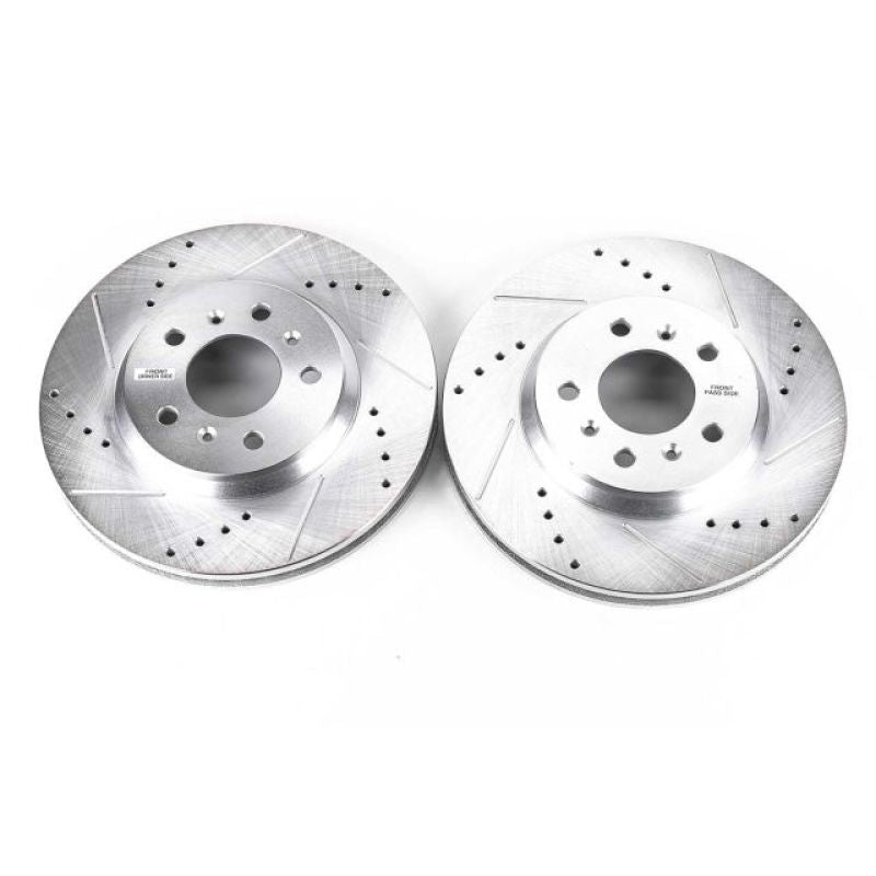 PSB Evolution Drill/Slot Rotor - Power Stop 06-11 Buick Lucerne Front Evolution Drilled & Slotted Rotors - Pair