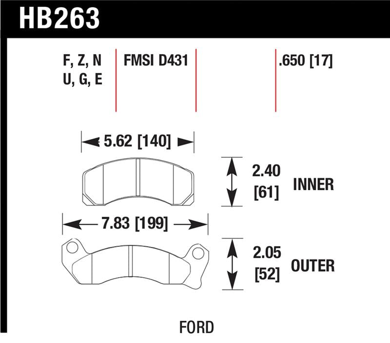 HAWK Ceramic Brake Pad Sets - Hawk Performance Ceramic Street Brake Pads