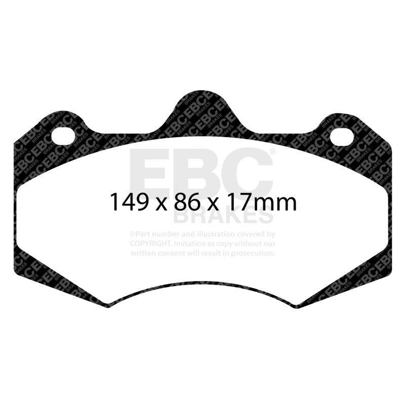 EBC Bluestuff Brake Pad Sets - EBC 01-04 Aston Martin Vanquish 5.9 (AP Caliper) Bluestuff Front Brake Pads