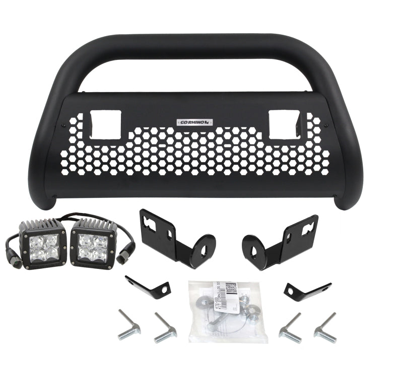 GOR RC2 Light Ready - Go Rhino 05-15 Toyota Tacoma RC2 LR 2 Lights Complete Kit w/Front Guard + Brkts