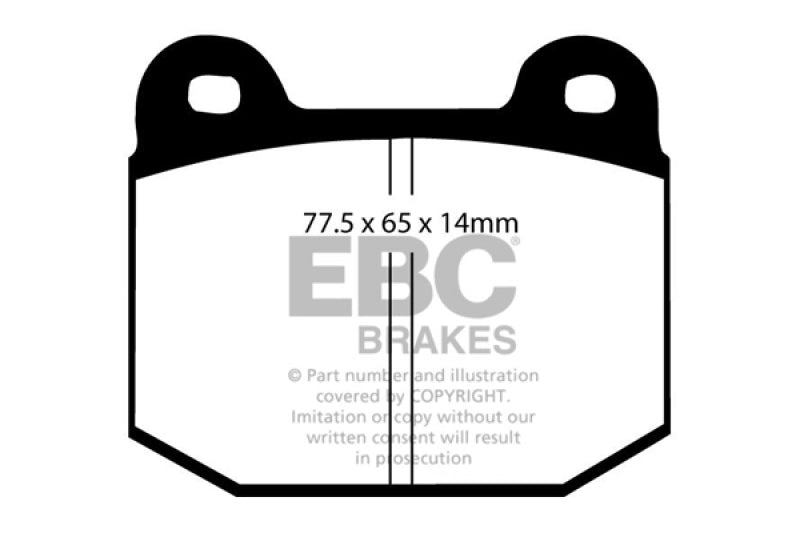 EBC Yellowstuff Brake Pad Sets - EBC 08+ Lotus 2-Eleven 1.8 Supercharged Yellowstuff Front Brake Pads