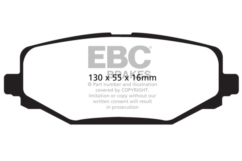 EBC Yellowstuff Brake Pad Sets - EBC 12+ Chrysler Town & Country 3.6 Yellowstuff Rear Brake Pads