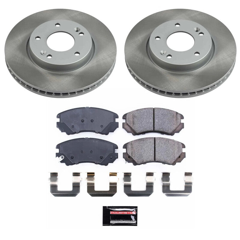 PSB Semi-Coated Rotor Kits - Power Stop 10-11 Kia Soul Front Semi-Coated Rotor Kit