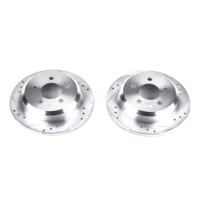 PSB Evolution Drill/Slot Rotor - Power Stop 93-98 Jeep Grand Cherokee Rear Evolution Drilled & Slotted Rotors - Pair