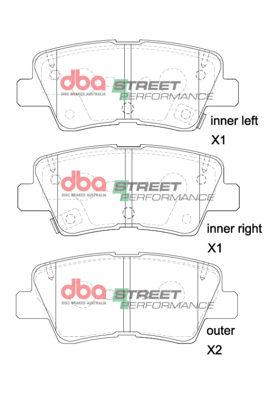 DBA SP Performance Brake Pads - DBA 13-16 Hyundai Elantra GT SP Performance Rear Brake Pads