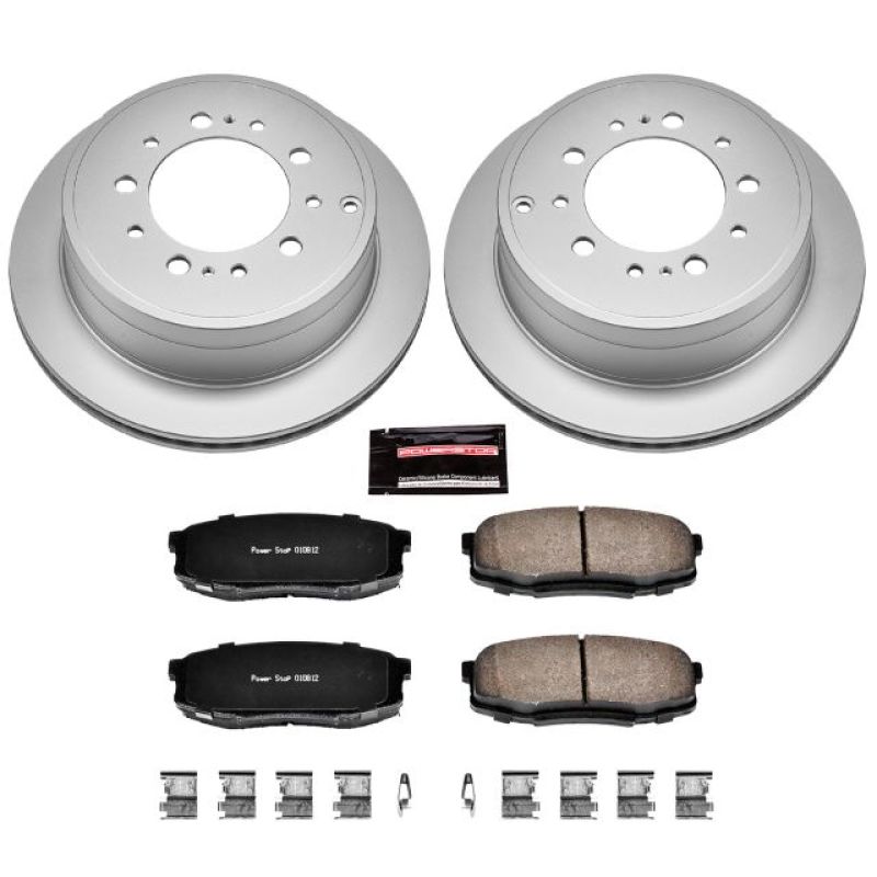 PSB Z17 Evolution Coated Kit - Power Stop 08-11 Lexus LX570 Rear Z17 Evolution Geomet Coated Brake Kit