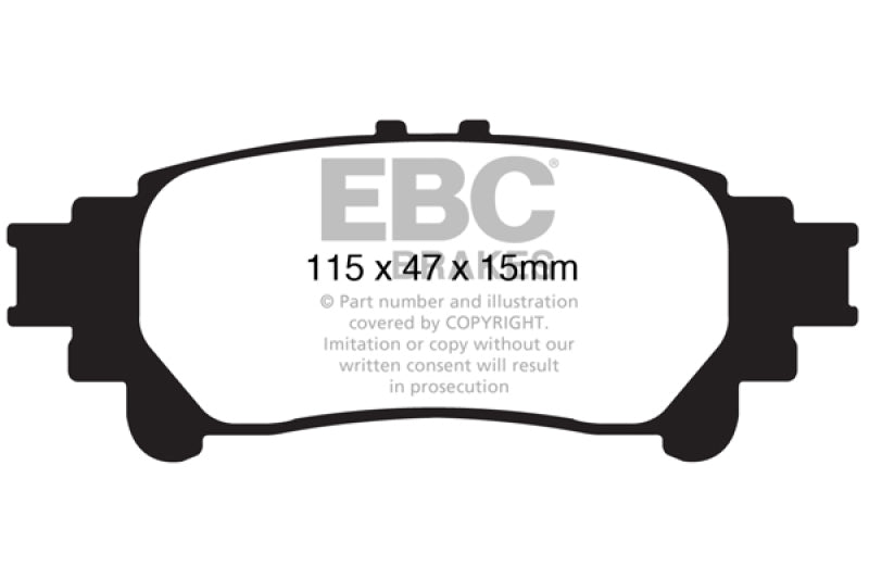 EBC Redstuff Brake Pad Sets - EBC 13+ Lexus GS350 3.5 RWD Redstuff Rear Brake Pads