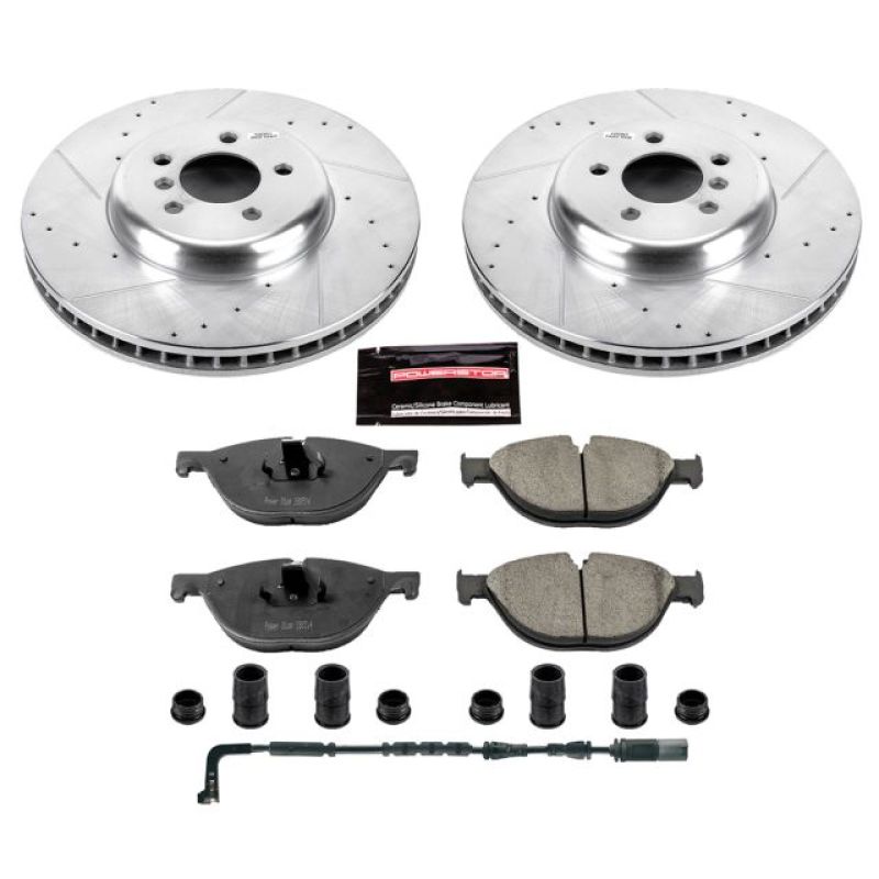 PSB Evolution Drill/Slot Rotor - Power Stop 2009 BMW 750i Front Z23 Evolution Brake Kit