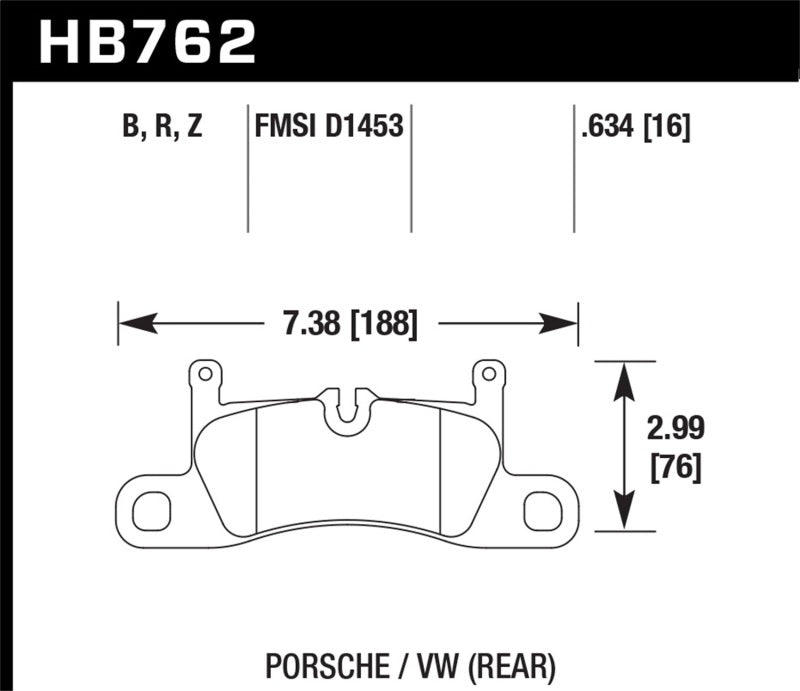 HAWK HPS 5.0 Brake Pad Sets - Hawk 2015 Porsche Cayenne HPS 5.0 Rear Brake Pads