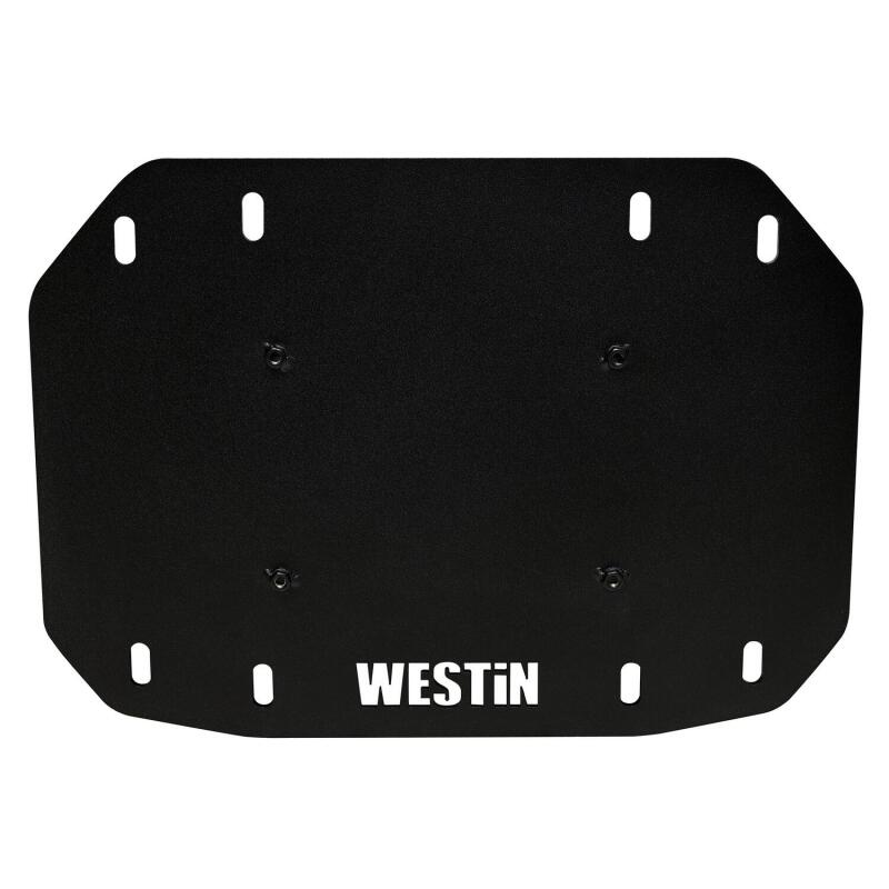 WES Tire Carrier - Westin 18-25 Wrangler JL Spare Tire Delete Plate - Tex. Blk