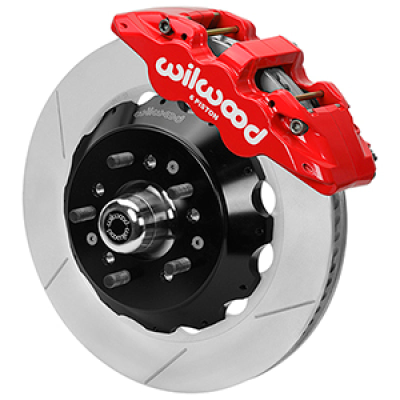 WIL Superlite Brake Kit - Wilwood Forged 6 Piston Red Superlite Caliper, GT 72 Vane Vented Spec37 Slotted Rotor - 14.00x1.25