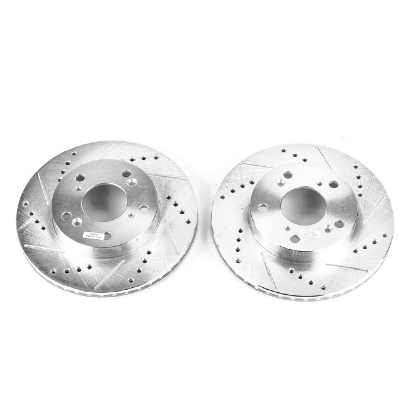 PSB Evolution Drill/Slot Rotor - Power Stop 13-14 Acura ILX Front Evolution Drilled & Slotted Rotors - Pair