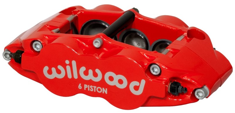 WIL Superlite Caliper - Wilwood Caliper-Forged Narrow Superlite 6R-R/H 1.75/1.25/1.25in Pistons 1.10in Rotor - Red