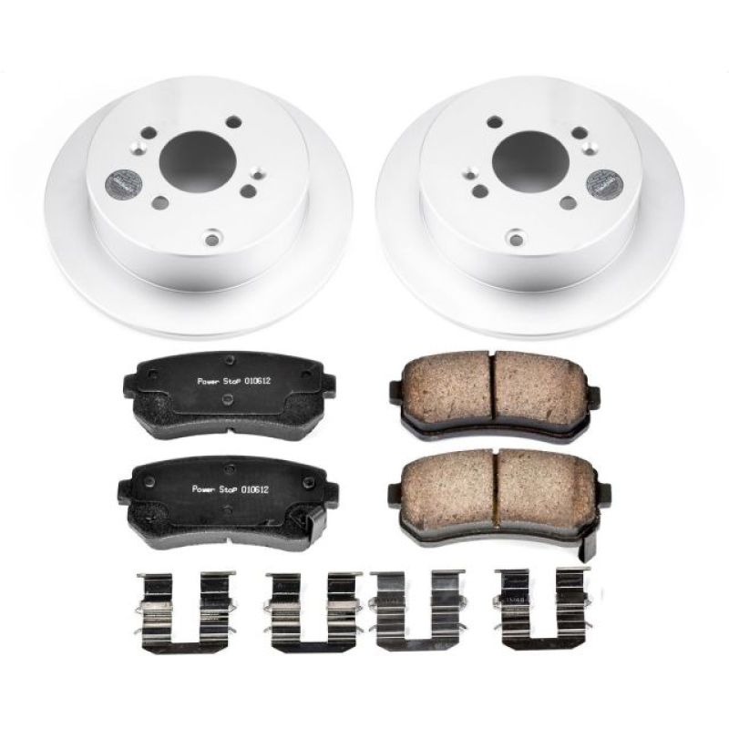 PSB Z17 Evolution Coated Kit - Power Stop 06-07 Hyundai Accent Rear Z17 Evolution Geomet Coated Brake Kit