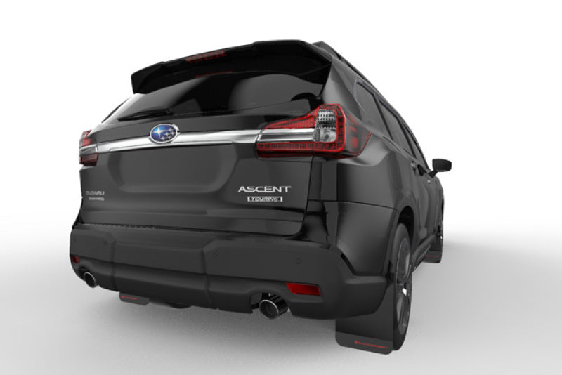 RAL UR Blk Flap/Grey Logo - Rally Armor 18-25 Subaru Ascent Black UR Mud Flap w/Grey Logo