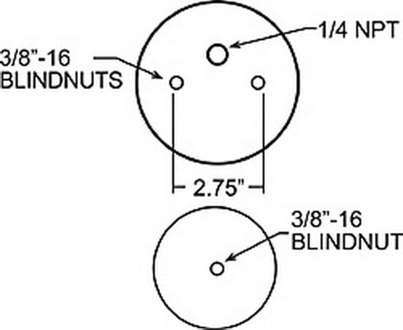 FIR Replacement Air Springs - Firestone Ride-Rite Replacement Bellow 110/70 239mm (For PN 2162 / 2312 / 2222 / 2165) (W217609002)
