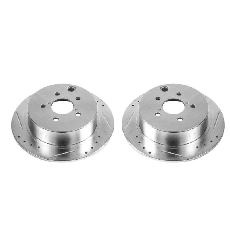 PSB Evolution Drill/Slot Rotor - Power Stop 16-19 Subaru Crosstrek Rear Evolution Drilled & Slotted Rotors - Pair