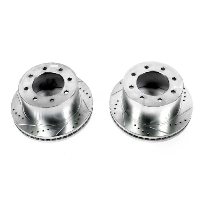 PSB Evolution Drill/Slot Rotor - Power Stop 11-20 GMC Sierra 3500 HD Rear Drilled & Slotted Rotor - Pair