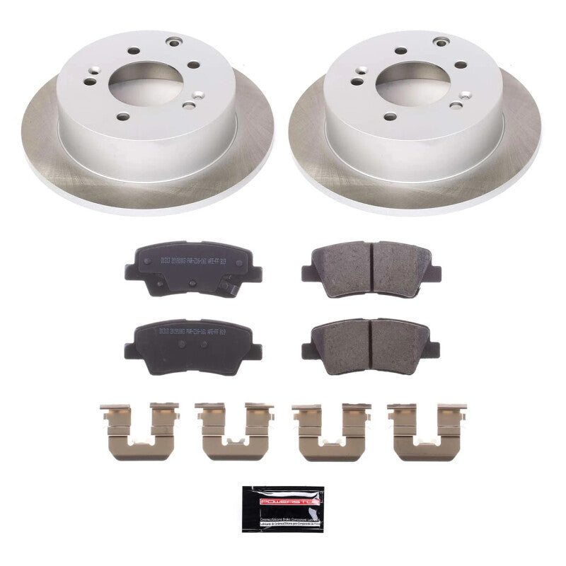 PSB Semi-Coated Rotor Kits - Power Stop 10-13 Kia Soul Rear Semi-Coated Rotor Kit
