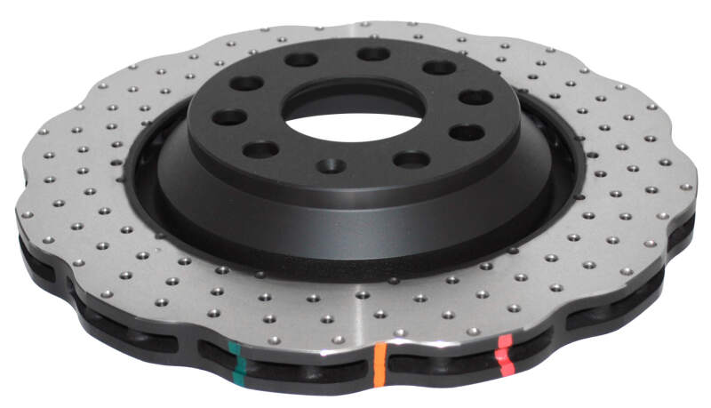 DBA 4000 Series Drilled Rotors - DBA 14-21 Volkswagen GTI (w/Perf Pkg 310mm Rear Disc) Rear 4000 Series Drilled Wavy Rotor