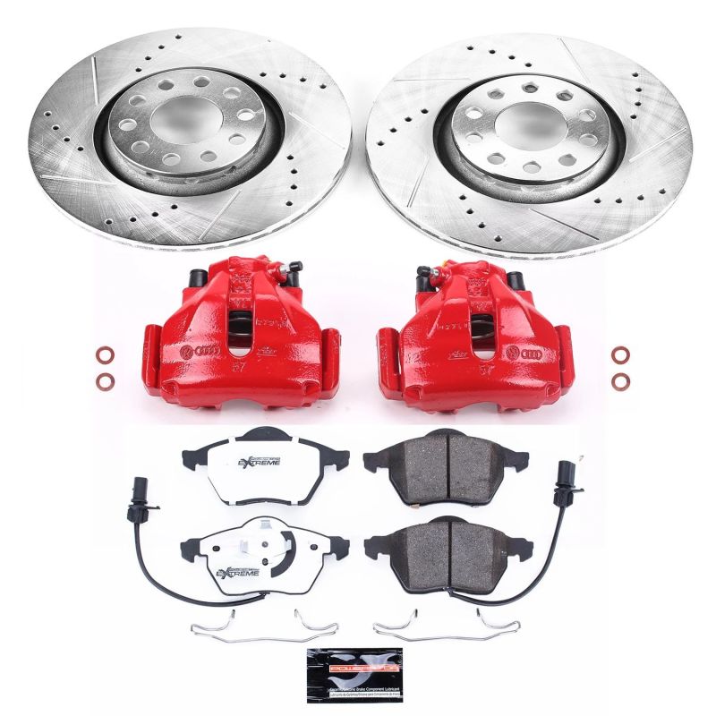 PSB Z26 Street Kit w/Cals - Power Stop 98-99 Audi A6 Front Z26 Street Warrior Brake Kit w/Calipers