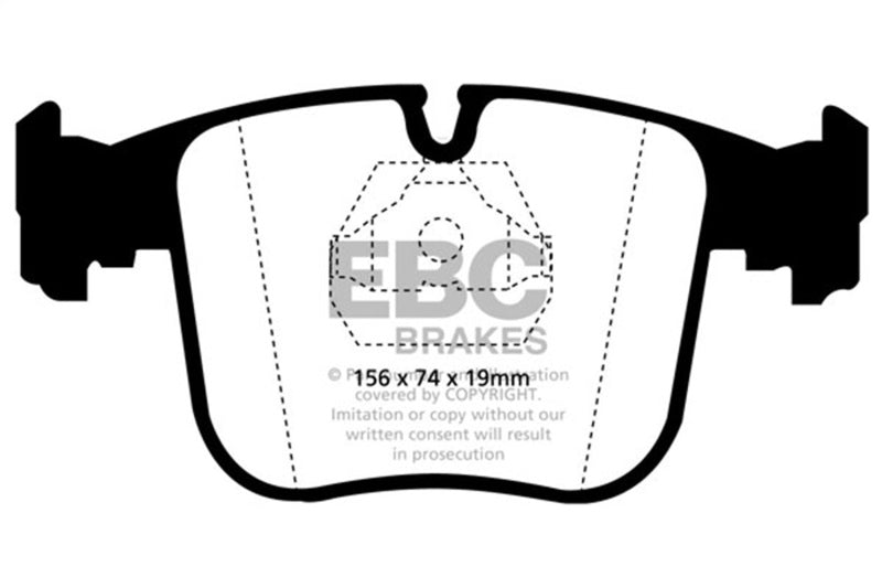 EBC Yellowstuff Brake Pad Sets - EBC 91-93 BMW 850 5.0 Yellowstuff Front Brake Pads