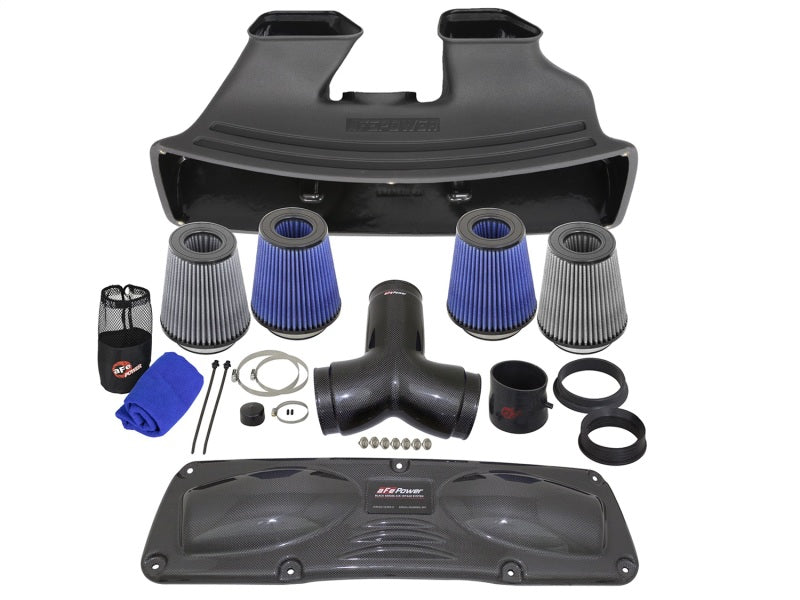 AFE Black Series Stage-2 Carbon Fiber Cold Air Intakes - aFe Black Series Cold Air Intake 12-15 Porsche Carrera/Carrera S 3.4L/3.8L