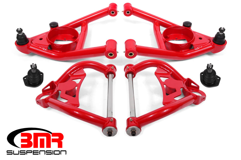 BMR Control Arms - BMR 64-72 A-Body Upper And Lower A-Arm Kit - Red