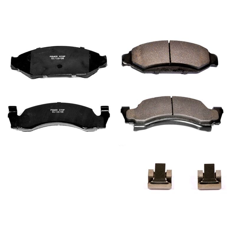 PSB Z17 Evolution Brake Pads - Power Stop 87-93 Ford Bronco Front Z17 Evolution Ceramic Brake Pads w/Hardware