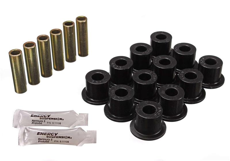 ES Spring/Shackle Bush - Black - Energy Suspension 72-81 Scout II Black Front & Rear Leaf Spring Bushing Set