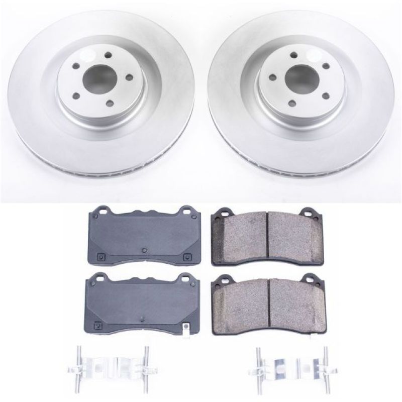 PSB Z17 Evolution Coated Kit - Power Stop 16-18 Ford Focus Front Z17 Evolution Geomet Coated Brake Kit