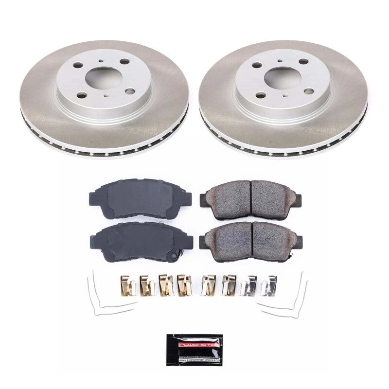 PSB Semi-Coated Rotor Kits - Power Stop 93-97 Toyota Corolla Front Semi-Coated Rotor Kit