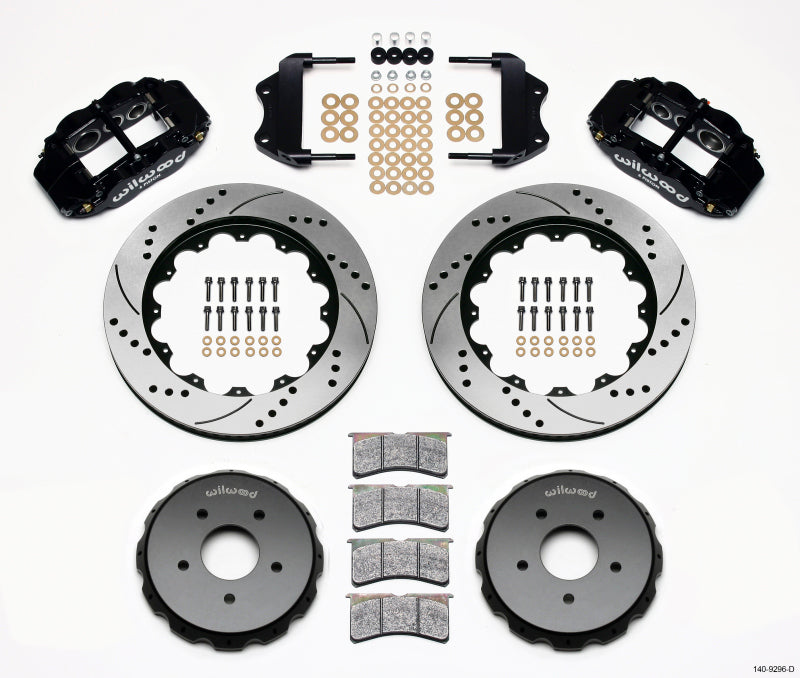 WIL Superlite Brake Kit - Wilwood Narrow Superlite 6R Front Hat Kit 14.00in Drilled 2004-2006 Pontiac GTO