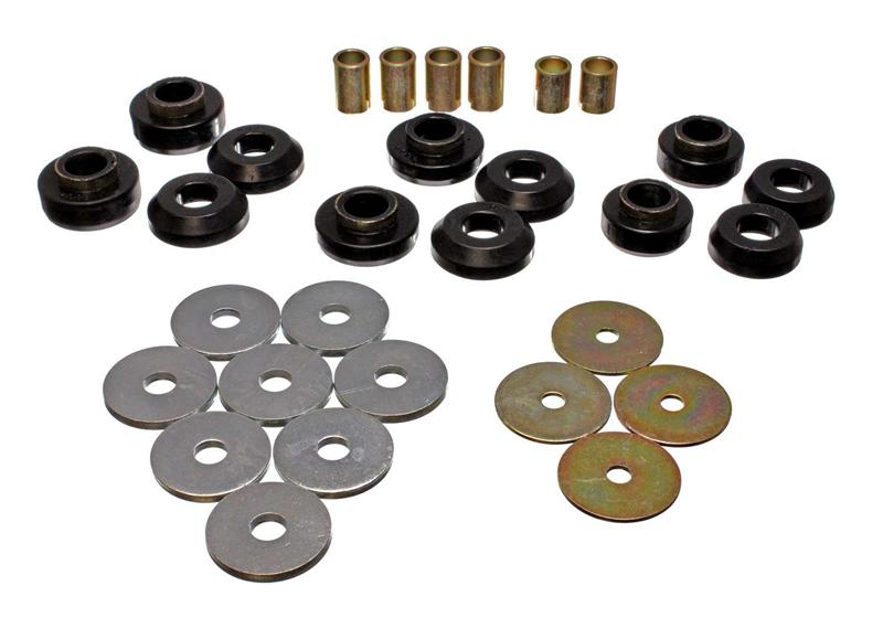 ES Body Mounts - Black - Energy Suspension 75-79 Chevrolet Nova / Chevy II Black Body Mount Set