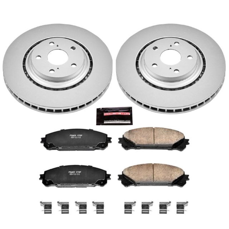 PSB Z17 Evolution Coated Kit - Power Stop 15-17 Lexus NX200t Front Z17 Evolution Geomet Coated Brake Kit