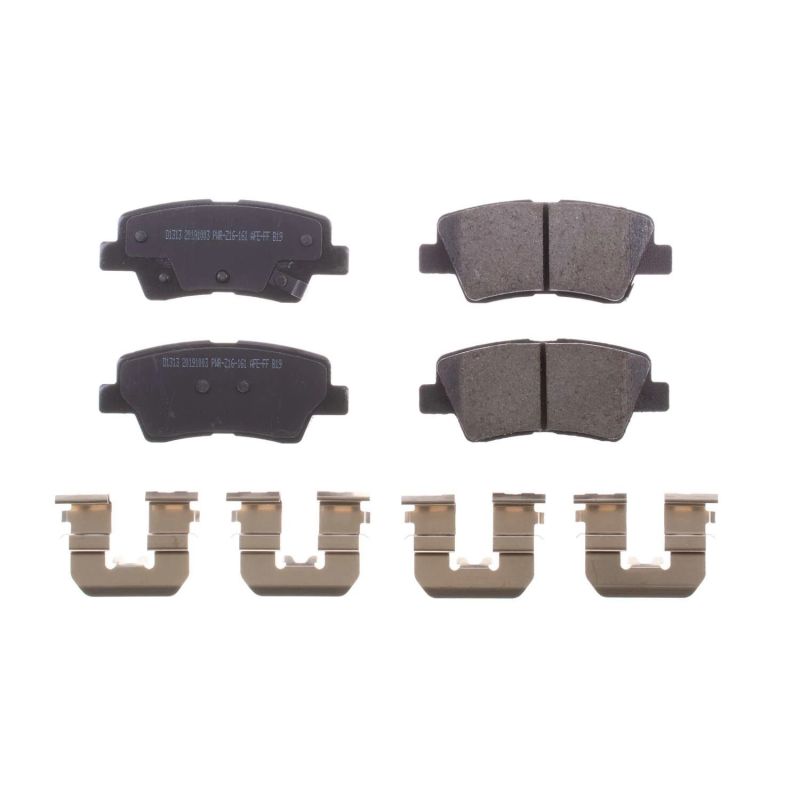 PSB Z17 Evolution Brake Pads - Power Stop 12-19 Hyundai Accent Rear Z17 Evolution Ceramic Brake Pads w/Hardware
