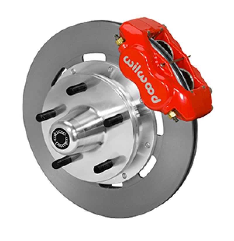 WIL Dynalite Brake Kit - Wilwood Forged Dynalite Front Kit 19.00in Plain Rotor Red WWE ProSpindle (5x5.00in Hub)