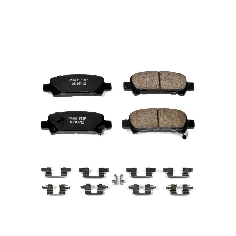 PSB Z17 Evolution Brake Pads - Power Stop 03-06 Subaru Baja Rear Z17 Evolution Ceramic Brake Pads w/Hardware